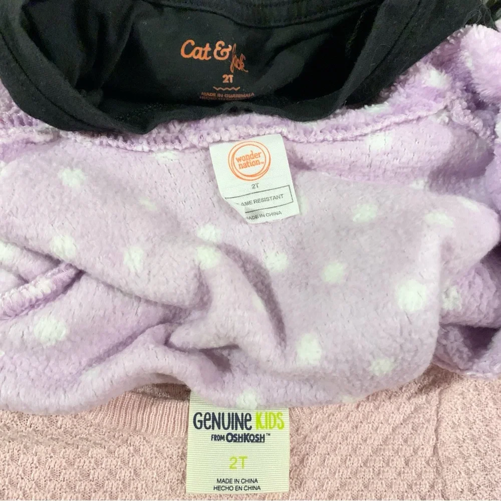 Winter Clothing Lot Girls Size 2T Jeans Hoodie Dress Bathrobe Long Sleeve Shirt